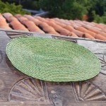 Mantel Ovalado Verde Limón (12 piezas)