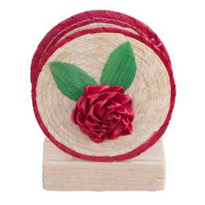 Servilletero ixa flor roja