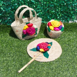 Set Bolsita + Dulcero + Abanico Caramelo
